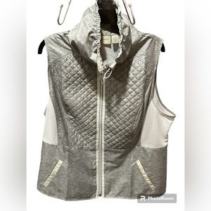 EUC - Chico's Lightweight Vest Gray/White Size 3/XL/16